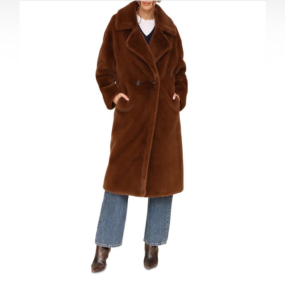 Avec Les Filles oversized faux fur coat - Picture 4 of 14